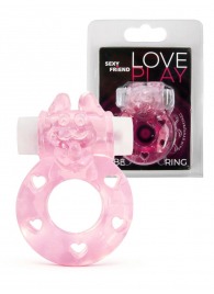 Розовое эрекционное виброкольцо в форме зайчика - 1137 - в Магнитогорске купить с доставкой