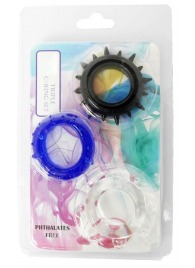 Набор из 3 эрекционных колец разного цвета и рельефа - Boys of Toys - в Магнитогорске купить с доставкой