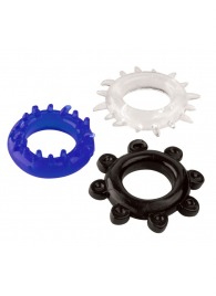 Набор из 3 эрекционных колец разного цвета и рельефа - Boys of Toys - в Магнитогорске купить с доставкой