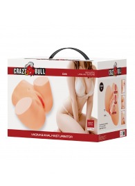 Телесный мастурбатор Liora с 2 любовными тоннелями - Baile - в Магнитогорске купить с доставкой