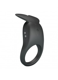 Черное перезаряжаемое виброкольцо Carlton - Baile - в Магнитогорске купить с доставкой
