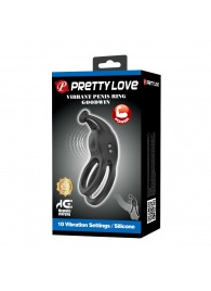 Черное перезаряжаемое виброкольцо Goodwin - Baile - в Магнитогорске купить с доставкой