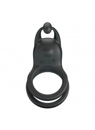 Черное перезаряжаемое виброкольцо Goodwin - Baile - в Магнитогорске купить с доставкой