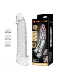 Прозрачный фаллоудлинитель с подхватом мошонки Silas - 26 см. - Baile - в Магнитогорске купить с доставкой