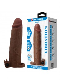 Коричневая насадка на пенис Xerxes - 22 см. - Baile - в Магнитогорске купить с доставкой