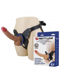 Поясной страпон Wells: трусики в форме бабочки и фаллоимитатор-насадка - Baile - купить с доставкой в Магнитогорске