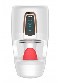 Белый мастурбатор с язычком и возвратно-поступательными движениями - Secwell - в Магнитогорске купить с доставкой