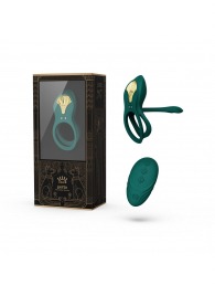 Зеленое эрекционное виброкольцо Bayek с пультом ДУ - Zalo - в Магнитогорске купить с доставкой