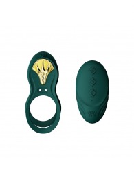 Зеленое эрекционное виброкольцо Bayek с пультом ДУ - Zalo - в Магнитогорске купить с доставкой