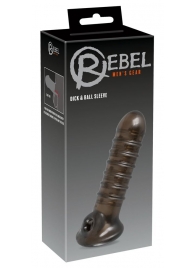 Насадка на пенис Rebel smoke с рёбрышками и отверстием под мошонку - Orion - в Магнитогорске купить с доставкой