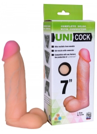 Фаллическая насадка Харнесс UNICOCK 7  - 19 см. - LOVETOY (А-Полимер) - купить с доставкой в Магнитогорске