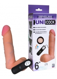 Фаллическая насадка Харнесс UNICOCK 6  с вибрацией - 18 см. - LOVETOY (А-Полимер) - купить с доставкой в Магнитогорске