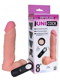 Фаллическая насадка Харнесс UNICOCK 8  с вибрацией - 20 см. - LOVETOY (А-Полимер) - купить с доставкой в Магнитогорске