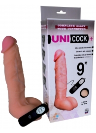 Фаллическая насадка Харнесс UNICOCK 9  с вибрацией - 24 см. - LOVETOY (А-Полимер) - купить с доставкой в Магнитогорске