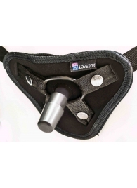 Страпон с 2 насадками и вибрацией UniStrap - 19 и 12 см. - LOVETOY (А-Полимер) - купить с доставкой в Магнитогорске