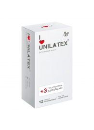 Ультратонкие презервативы Unilatex Ultra Thin - 12 шт. + 3 шт. в подарок - Unilatex - купить с доставкой в Магнитогорске
