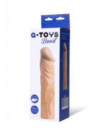 Насадка с ярко выраженной головкой и рельефным стволом - 19 см. - A-toys - в Магнитогорске купить с доставкой