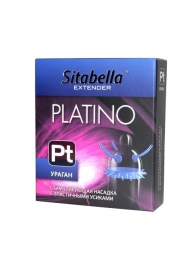 Стимулирующая насадка с усиками и шипиками Platino  Ураган - Sitabella - купить с доставкой в Магнитогорске