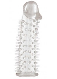 Прозрачная насадка на половой член с закрытой головкой и шипами - 12,5 см. - ToyFa - в Магнитогорске купить с доставкой