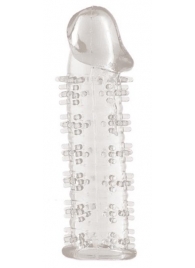 Гелевая прозрачная насадка с шипами - 12 см. - Toyfa Basic - в Магнитогорске купить с доставкой