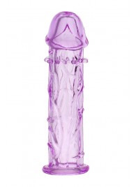 Гладкая фиолетовая насадка с усиками под головкой - 12,5 см. - Toyfa Basic - в Магнитогорске купить с доставкой