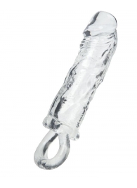 Прозрачная насадка с петлёй для фиксации - 14 см. - ToyFa - в Магнитогорске купить с доставкой