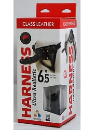 Насадка-фаллоимитатор на кожаных трусиках Harness Ultra Realistic 6,5  - 18,5 см. - LOVETOY (А-Полимер) - купить с доставкой в Магнитогорске