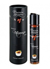 Массажное масло с ароматом крем брюле Huile de Massage Gourmande Creme Brulée - 59 мл. - Plaisir Secret - купить с доставкой в Магнитогорске