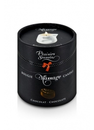Массажная свеча с ароматом шоколада Bougie de Massage Gourmande Chocolat - 80 мл. - Plaisir Secret - купить с доставкой в Магнитогорске