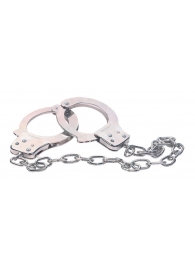 Наручники из металла с длинной цепочкой CHROME HANDCUFFS METAL HANDCUFFS W. KEY - NMC - купить с доставкой в Магнитогорске