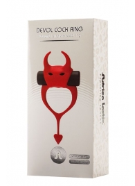 Красное эрекционное кольцо в форме дьяволенка DEVOL COCKRING - Adrien Lastic - в Магнитогорске купить с доставкой