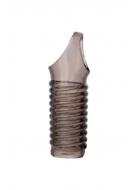 Дымчатая насадка с рёбрышками и подхватом мошонки ToyFa XLover - 12,5 см. - ToyFa - в Магнитогорске купить с доставкой