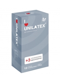Презервативы с рёбрами Unilatex Ribbed - 12 шт. + 3 шт. в подарок - Unilatex - купить с доставкой в Магнитогорске