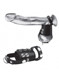 Кольцо на член и мошонку Cock Ring With 2  Ball Stretcher And Optional Weight Ring - BlueLine - в Магнитогорске купить с доставкой