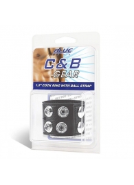 Ремень на член и мошонку 1.5  Cock Ring With Ball Strap - BlueLine - купить с доставкой в Магнитогорске