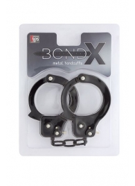 Чёрные наручники из листового металла BONDX METAL CUFFS BLACK - Dream Toys - купить с доставкой в Магнитогорске