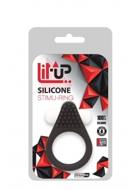 Чёрное эрекционное кольцо LIT-UP SILICONE STIMU RING 1 BLACK - Dream Toys - в Магнитогорске купить с доставкой