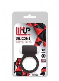 Чёрное эрекционное виброкольцо LIT-UP SILICONE STIMU RING 3 BLACK - Dream Toys - в Магнитогорске купить с доставкой