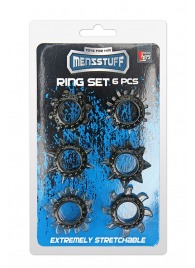 Набор из 6 дымчатых эрекционных колец MENZSTUFF 6PC STRECHEABLE RING SET - Dream Toys - в Магнитогорске купить с доставкой