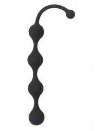 Чёрная анальная цепочка SEE YOU FOUR BEADS ANAL - 24 см. - Dream Toys