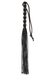 Чёрная мини-плеть из резины Rubber Mini Whip - 22 см. - Blush Novelties - купить с доставкой в Магнитогорске