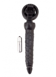 Черная вибронасадка с анальным стимулятором - ToyFa - в Магнитогорске купить с доставкой