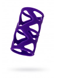 Фиолетовая насадка-сетка на пенис - 7,5 см. - A-toys - в Магнитогорске купить с доставкой