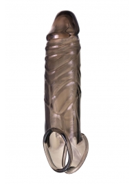 Дымчатая фаллическая насадка с подхватом и закрытой головкой - 16,2 см. - ToyFa - в Магнитогорске купить с доставкой