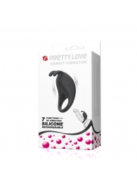 Чёрное эрекционное кольцо с вибрацией Rabbit Vibrator - Baile - в Магнитогорске купить с доставкой
