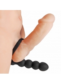 Насадка для двойного проникновения Double Fun Cock Ring with Double Penetration Vibe - XR Brands - в Магнитогорске купить с доставкой
