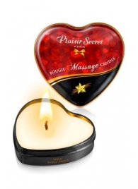 Массажная свеча с ароматом ванили Bougie Massage Candle - 35 мл. - Plaisir Secret - купить с доставкой в Магнитогорске