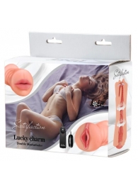 Двусторонний мастурбатор с вибропулей Satisfaction Lucky charm - Lola Games - в Магнитогорске купить с доставкой