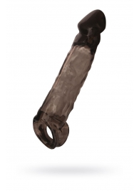 Чёрная насадка на пенис Tс подхватом - 19,5 см. - ToyFa - в Магнитогорске купить с доставкой