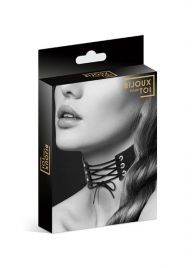 Оригинальный ошейник-чокер со шнуровкой - Bijoux Pour Toi - купить с доставкой в Магнитогорске